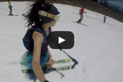 WATCH: Skiing in Tahoe on the 4th of July (in a TUTU!)