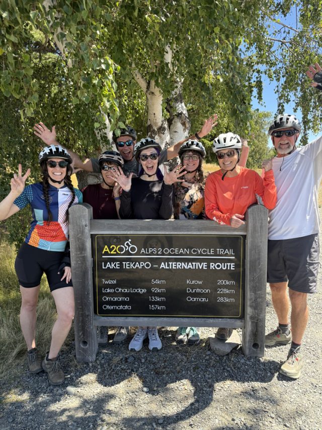 Beginning of Alps 2 Ocean Cycle Trail New Zealand