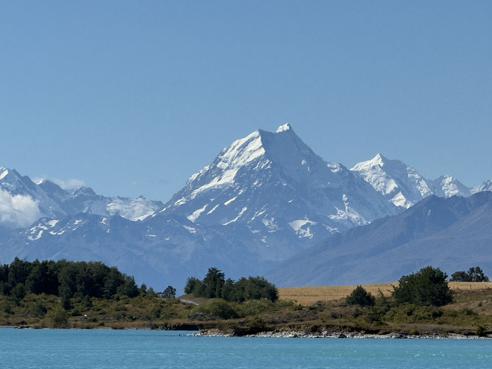 Aoraki Mt Cook from Alps 2 Ocean Cycle Trail