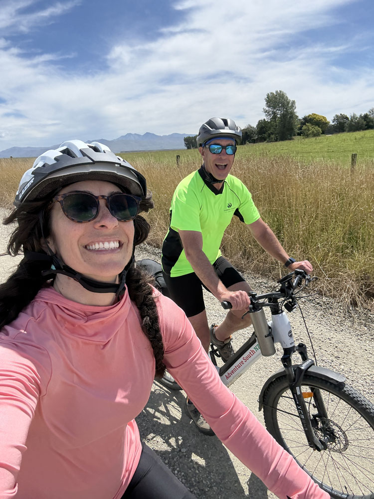Family on the Alps 2 Ocean cycle trail