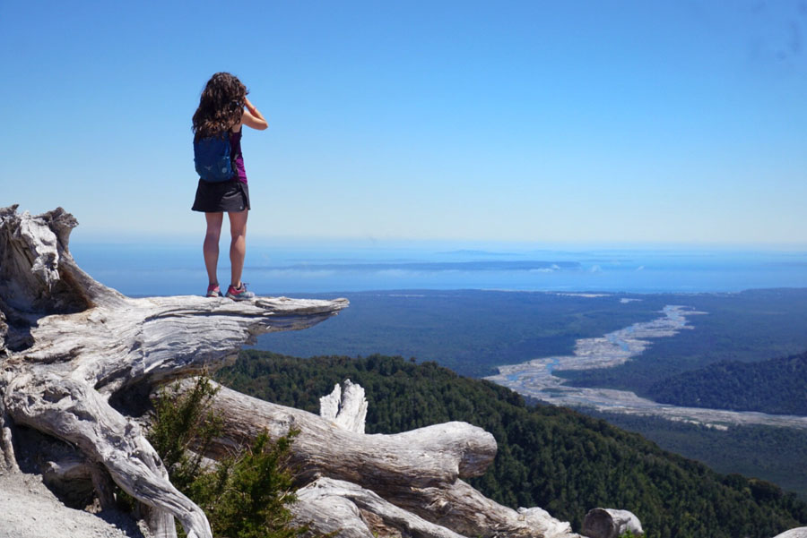 View of Pacific Ocean from Chaiten Volcano Chile